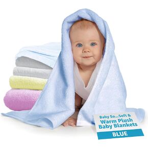Soft & Warm Plush Baby Blankets - Cozy & Fuzzy Unisex Thick Baby Blankets - Machine Washable & Skin Gentle - Ideal for Crib, Car Seat, Stroller, Newborns, Toddlers- 30x40 inches - Yellow