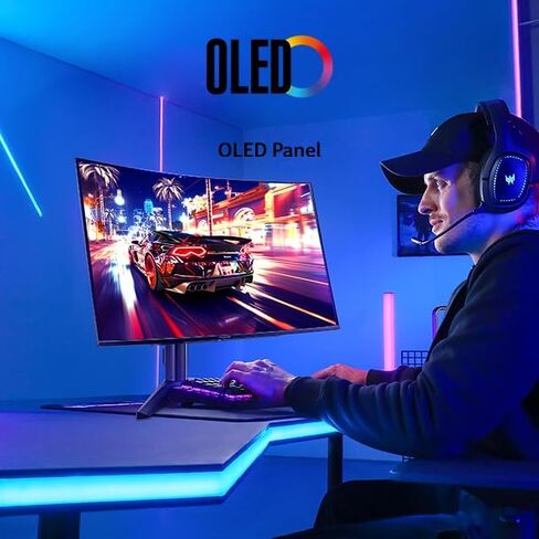 Acer Predator X32 | 31.5" UHD 3840 x 2160 Quantum Dot OLED 1700R Curved Gaming Monitor | AMD FreeSync Premium | 240Hz | 0.03ms | 1000nits @ HDR 3% | DCI-P3 99% | USB Type-C, 2 x DP 1.4 & 2 x HDMI 2.1 in Saudi Arabia