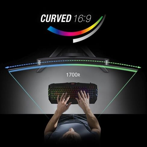 Acer Predator X32 | 31.5" UHD 3840 x 2160 Quantum Dot OLED 1700R Curved Gaming Monitor | AMD FreeSync Premium | 240Hz | 0.03ms | 1000nits @ HDR 3% | DCI-P3 99% | USB Type-C, 2 x DP 1.4 & 2 x HDMI 2.1 in Saudi Arabia
