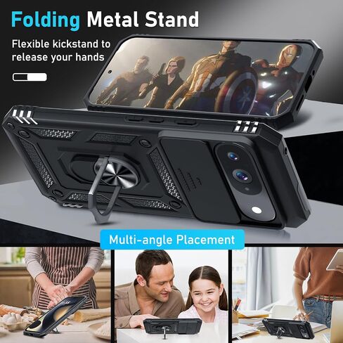 for Google Pixel 11/11 Pro Case Built in Slide Camera Cover,Black in Kuwait