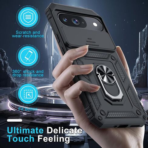 for Google Pixel 11/11 Pro Case Built in Slide Camera Cover,Black in Kuwait