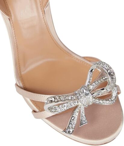 Vertundy Women's Slingback Heeled Sandals Slip On Stiletto Heels Open Toe High Rhinestone Bow Decoration Dress Party Wedding Elegant Shoes for Women in Kuwait