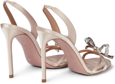 Vertundy Women's Slingback Heeled Sandals Slip On Stiletto Heels Open Toe High Rhinestone Bow Decoration Dress Party Wedding Elegant Shoes for Women in Kuwait
