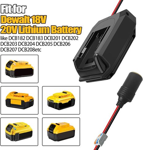 20V to 12V Step Down Converter for Craftsman 20V V20 Battery, Power Wheels Adapter with Cigarette Lighter, DC 5-13V Buck Converter Voltage Regulator for RC Car, DIY, Car Appliances in Saudi Arabia