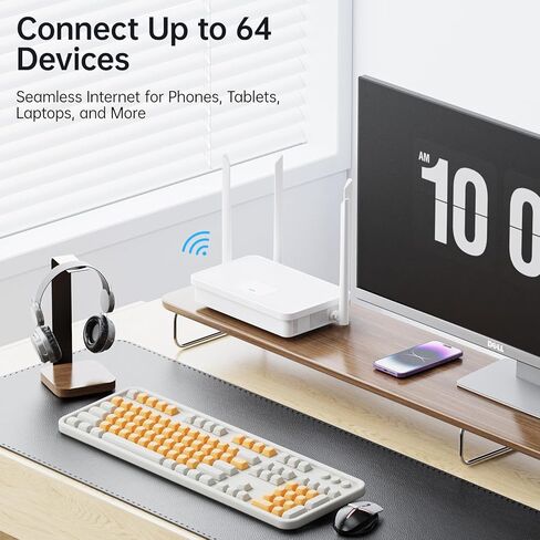 UeeVii AX1200 WiFi 5 WiFi Router, Dual-Band Gigabit Wireless Router Compatible with Wireless Bridge & AP, 1x WAN,3X LAN Ethernet Router Supports Guest WiFi, Parental Controls, OneMesh, AP Mode in Kuwait