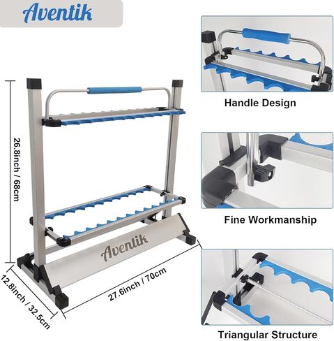 Aventik Fishing Rod Rack, Gunsmoke 12&24 Rods Aluminum Fishing Rod Holder (24 Rod Racks) in Saudi Arabia