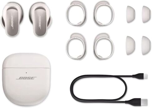 Bose QuietComfort Ultra Wireless Noise Cancelling Earbuds, Bluetooth Noise Cancelling Earbuds with Spatial Audio and World-Class Noise Cancellation Bundle with Green Extreme Charger (Lunar Blue) in Saudi Arabia
