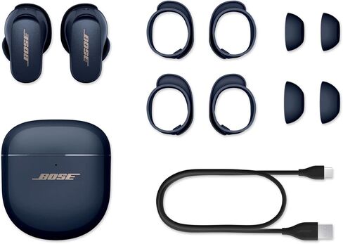 سماعات أذن Bose QuietComfort II، مصنوعة من حجر الصابون مع مجموعة مقاسات بديلة in Kuwait