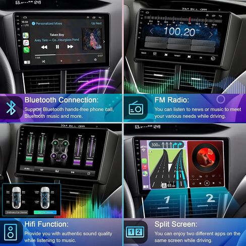 【2+64G】راديو سيارة لسيارة Subaru Forester 2008-2012، ستيريو Android مع Carplay اللاسلكي وAndroid Auto، شاشة لمس 9 بوصات مع GPS/Bluetooth5.2/WiFi/راديو FM/شاشة مقسمة/وحدة رأس Android + كاميرا احتياطية in Saudi Arabia