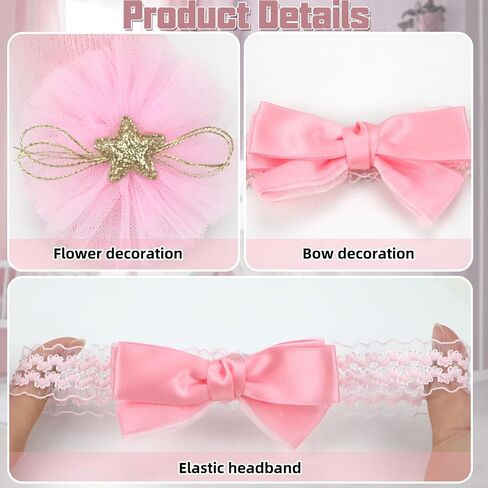 2 قطعة طفل زهرة القوس Headbands الوليد الجوارب مجموعات طفل الفتيات النايلون Headbands مع الجوارب العصابات الشعر للأطفال الرضع طفل in Kuwait