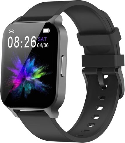 Smart Watch for Men Women, Fitness Tracker Watch with Pedometer Heart Rate Monitor Sleep Tracker Ip68 Waterproof, Black in Saudi Arabia