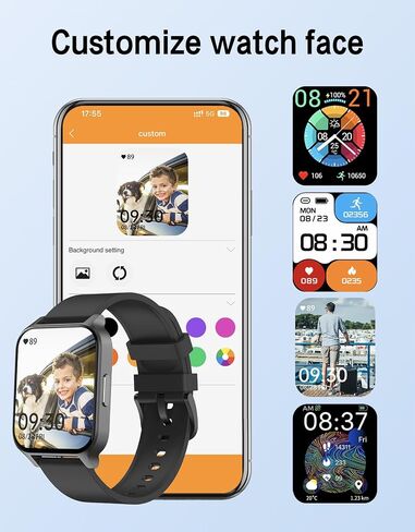 Smart Watch for Men Women, Fitness Tracker Watch with Pedometer Heart Rate Monitor Sleep Tracker Ip68 Waterproof, Black in Saudi Arabia