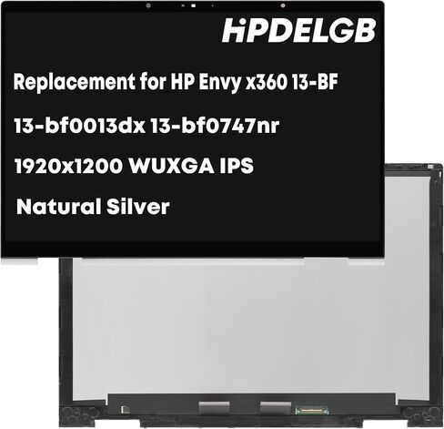 13-bf استبدال الشاشة لـ HP Envy x360 13-bf 13-bf0013dx 13-bf0747nr 13-bf0xxx 13t-bf0xx شاشة LCD تعمل باللمس محول الأرقام الجمعية 13.3 "1920x1200 WUXGA IPS 30Pin IPS (فضي طبيعي) in Saudi Arabia