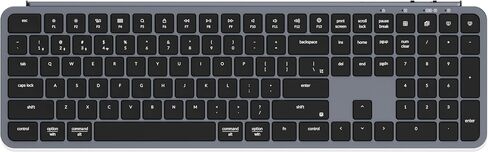 Keychron B6 Pro Ultra-Thin Wireless Keyboard, Full-Size QMK with Numeric Keypad Quiet Typing, 2.4 GHz/Bluetooth 5.2/Wired Connection Long Battery Life, Compatible with Mac Windows Linux - Space Gray in Kuwait