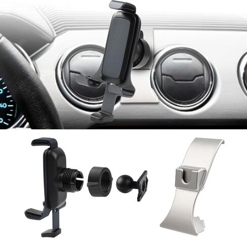 حامل هاتف السيارة لملحقات Ford Mustang (ليس لـ EcoBoost/Mach-E) لعام 2015-2023، حامل تثبيت بفتحة تهوية موستانج قابل للتعديل، حامل هاتف محمول فائق الثبات لجميع الهواتف in Saudi Arabia