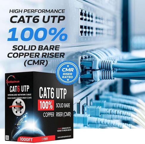 الكابلات المباشرة عبر الإنترنت Cat6 23AWG 500FT من النحاس الصلب العاري، سلك Riser CMR ETL، إيثرنت مجمعة 550 ميجا هرتز، أحمر in Kuwait