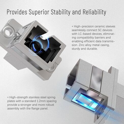 كابل محول الألياف الضوئية المزدوج ST إلى LC متعدد الأوضاع 62.5/125، محول دونجل موصل هجين، محول نقل متبادل عبر الإنترنت من ذكر إلى أنثى - 1 قدم. in Kuwait