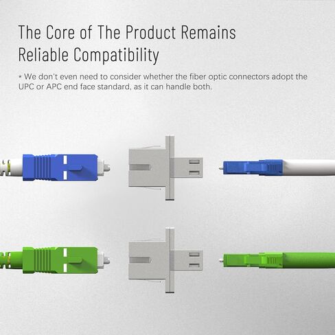 كابل محول الألياف الضوئية المزدوج ST إلى LC متعدد الأوضاع 62.5/125، محول دونجل موصل هجين، محول نقل متبادل عبر الإنترنت من ذكر إلى أنثى - 1 قدم. in Kuwait