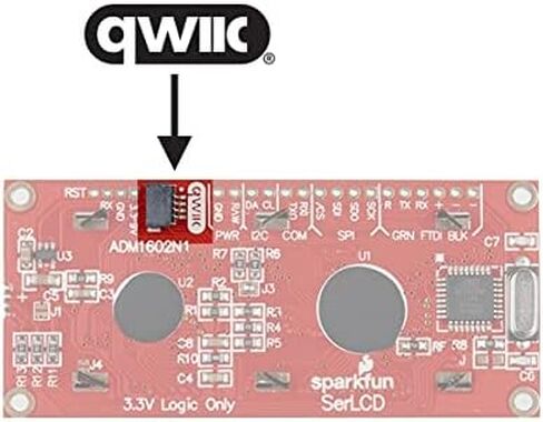 SparkFun 20x4 SerLCD - إضاءة خلفية RGB (Qwiic) - شاشة سوداء على شاشة حمراء/أخضر/أزرق تتواصل مع المنطق والطاقة التسلسلية I2C SPI 3.3V in Saudi Arabia