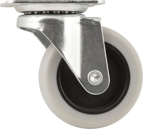 Titan 3" Thermoplastic Rubber (TPR) Swivel Plate Threaded Stem Caster w/Brake, 110-lb. Capacity, Gray in Saudi Arabia