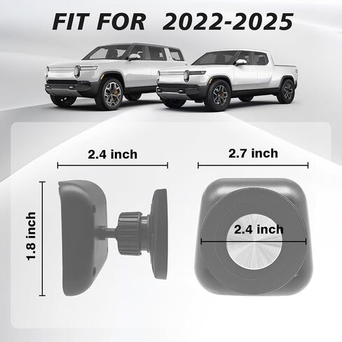 BestEvMod Seat Back Second Row Anchor 1/4 Screw Mount Phone Holder Tablet Mag Safe Compatible with 2022-2024 Rivian R1T&R1S Backseat fits All Phones&Android 360° Adjustable(Tablet Holder) in Saudi Arabia