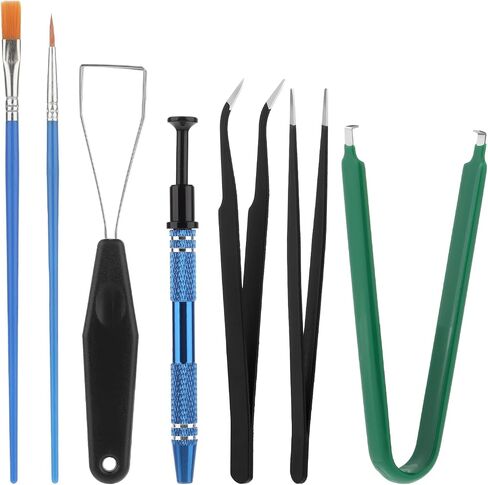Keyboard Switch Puller, 7 Pcs Keyboard Switch Lube Kit Key Extractor Kit with Switch Opener, Keycap Puller, Lube Brushes,Tweezers for Mechanical Keyboard Electronic Component Removing Fixing Cleaning in Saudi Arabia