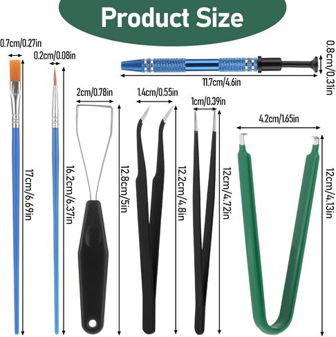 Keyboard Switch Puller, 7 Pcs Keyboard Switch Lube Kit Key Extractor Kit with Switch Opener, Keycap Puller, Lube Brushes,Tweezers for Mechanical Keyboard Electronic Component Removing Fixing Cleaning in Saudi Arabia