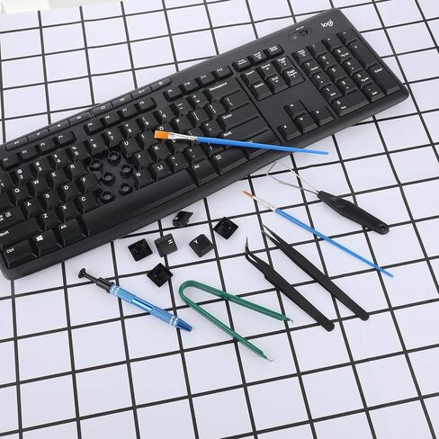 Keyboard Switch Puller, 7 Pcs Keyboard Switch Lube Kit Key Extractor Kit with Switch Opener, Keycap Puller, Lube Brushes,Tweezers for Mechanical Keyboard Electronic Component Removing Fixing Cleaning in Saudi Arabia