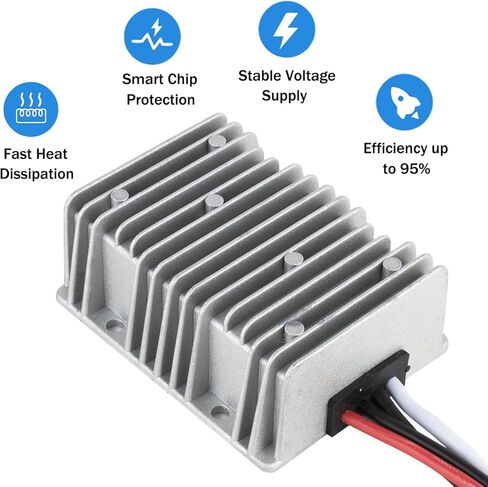 DC 48V Step Down to 13.8V 30A 414W Converter Voltage Regulator, IP68 Waterproof Voltage Reducer Transformer Power Supply for Golf Cart, Bus, Trucks, Taxi, LCD TV and Monitoring System in Kuwait