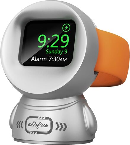 Charging Stand Compatible with Apple Watch Series 9/SE2/8/7/6/SE/5/4/3/2/1 (45mm, 44mm, 42mm, 41mm, 40mm, 38mm),Astronauts iWatch Charging Dock,Supports Nightstand Mode (Black) in Saudi Arabia