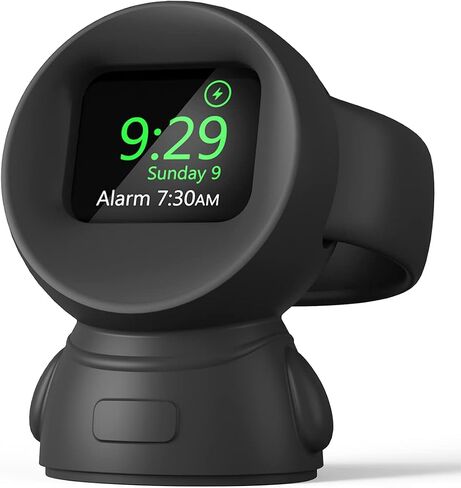 Charging Stand Compatible with Apple Watch Series 9/SE2/8/7/6/SE/5/4/3/2/1 (45mm, 44mm, 42mm, 41mm, 40mm, 38mm),Astronauts iWatch Charging Dock,Supports Nightstand Mode (Black) in Saudi Arabia