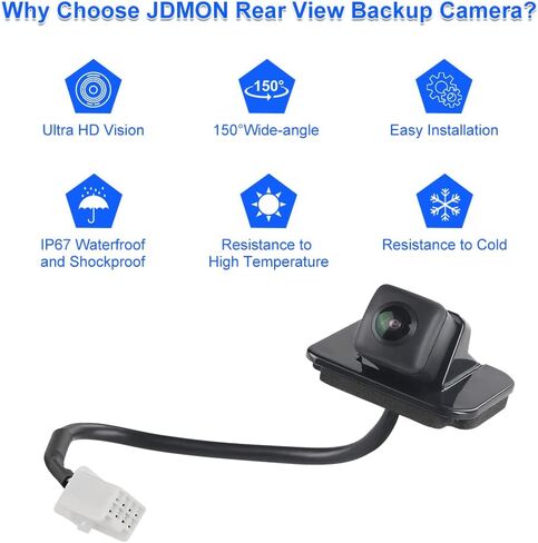 JDMON Backup Reverse Camera Compatible with Honda Accord Sedan EX-L 2014 2015 2016 2017 Rear View Camera Replacement for 39530-T2A-A21 39530-T2A-U21 39530-T2A-A31 39530-T2A-U110-M2 in Saudi Arabia