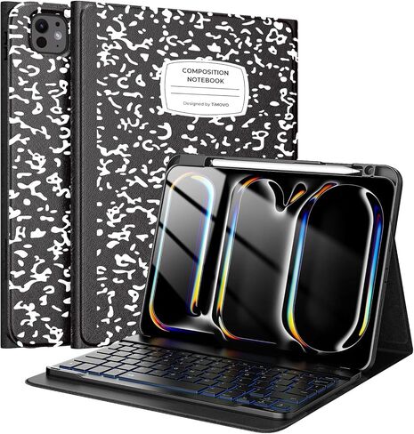 TiMOVO Keyboard Case with Pen Slot for iPad Pro 11 Inch M4 (2024), iPad Pro 11 inch Keyboard Case with Backlight, Magnetic Detachable Keyboard for iPad Pro 11 Inch (A2837/A3006), Space Gray in Saudi Arabia