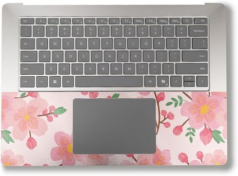 Glossy Glitter Laptop Skin Compatible with Surface Laptop 7 15" (2024) - Lilies in Bloom - Premium 3M Vinyl Protective Wrap Decal Cover - Easy to Apply | Crafted in The USA by MightySkins in Kuwait