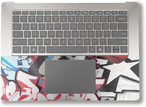 Glossy Glitter Laptop Skin Compatible with Surface Laptop 7 15" (2024) - Graffiti Mash Up - Premium 3M Vinyl Protective Wrap Decal Cover - Easy to Apply | Crafted in The USA by MightySkins in Saudi Arabia