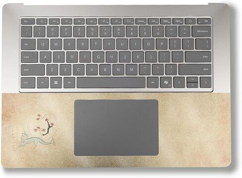 Glossy Glitter Laptop Skin Compatible with Surface Laptop 7 15" (2024) - Water Dog - Premium 3M Vinyl Protective Wrap Decal Cover - Easy to Apply | Crafted in The USA by MightySkins in Kuwait