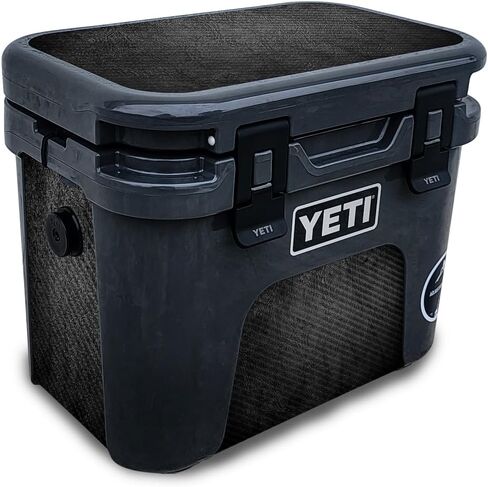 Carbon Fiber Skin Compatible with Yeti Roadie 15 Hard Cooler - Solid Orange - Premium 3M Vinyl Protective Wrap Decal Cover - Easy to Apply | Crafted in The USA by MightySkins in Saudi Arabia
