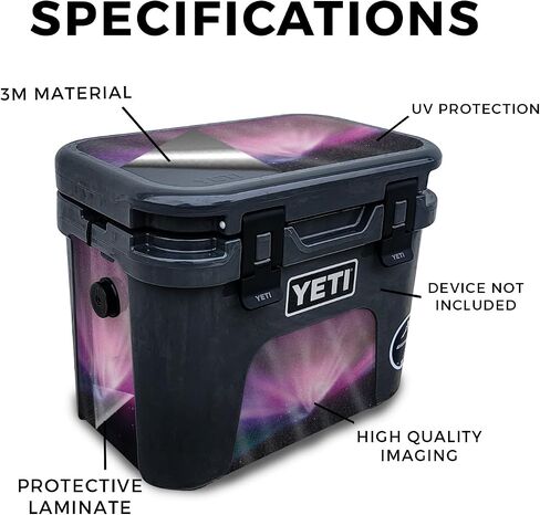 Skin Compatible with Yeti Roadie 15 Hard Cooler - Watercolor White - Premium 3M Vinyl Protective Wrap Decal Cover - Easy to Apply | Crafted in The USA by MightySkins in Saudi Arabia