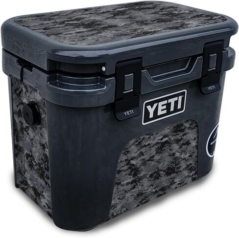 Carbon Fiber Skin Compatible with Yeti Roadie 15 Hard Cooler - Solid Orange - Premium 3M Vinyl Protective Wrap Decal Cover - Easy to Apply | Crafted in The USA by MightySkins in Saudi Arabia