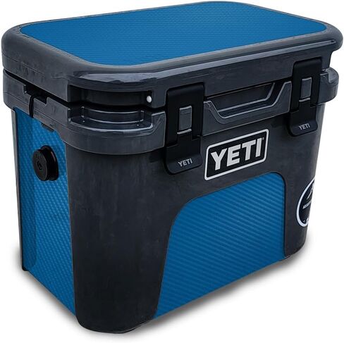 Carbon Fiber Skin Compatible with Yeti Roadie 15 Hard Cooler - Solid Orange - Premium 3M Vinyl Protective Wrap Decal Cover - Easy to Apply | Crafted in The USA by MightySkins in Saudi Arabia