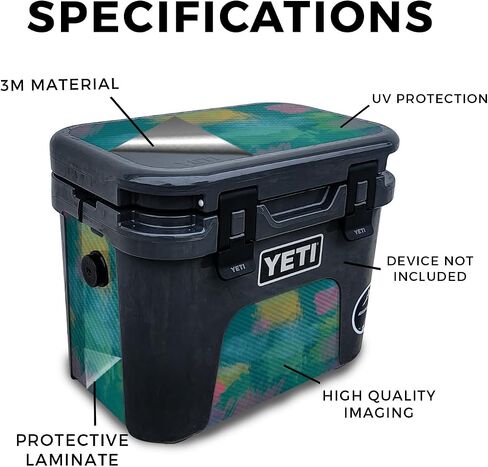 Skin Compatible with Yeti Roadie 15 Hard Cooler - Watercolor White - Premium 3M Vinyl Protective Wrap Decal Cover - Easy to Apply | Crafted in The USA by MightySkins in Saudi Arabia
