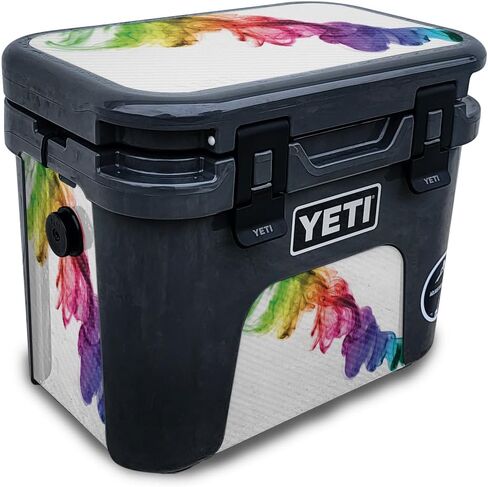 Skin Compatible with Yeti Roadie 15 Hard Cooler - Watercolor White - Premium 3M Vinyl Protective Wrap Decal Cover - Easy to Apply | Crafted in The USA by MightySkins in Saudi Arabia