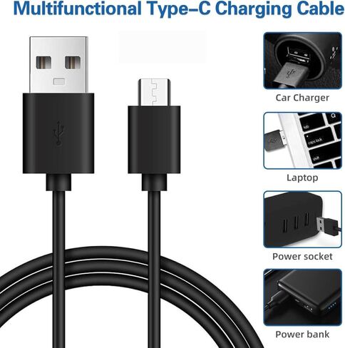 بطارية ممتدة Baofeng 5RM 3800 مللي أمبير في الساعة مع كابل شحن USB من النوع C لراديو هام متوافق مع BaoFeng 5RM GM-5RH UV-5G Plus UV-5RH سلسلة ملحقات أجهزة الراديو اللاسلكية ثنائية الاتجاه، قطعتان in Saudi Arabia
