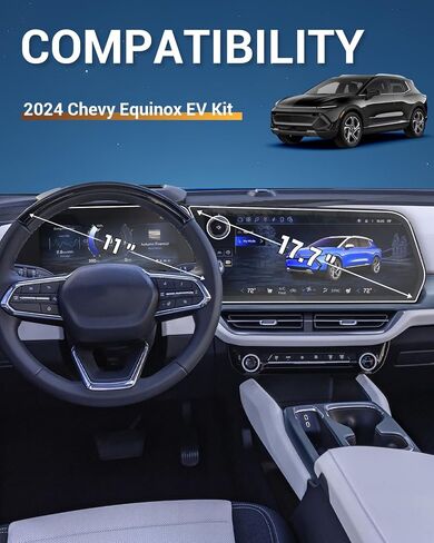 واقي شاشة 17.7 بوصة مضاد للوهج غير لامع 2026 Chevy Equinox EV لعام 2024 2025 2026 Chevy Equinox EV (1LT/2LT/3LT/2RS/3RS) غطاء شاشة لمس معلومات الترفيه لملحقات Equinox EV 2026 in Saudi Arabia