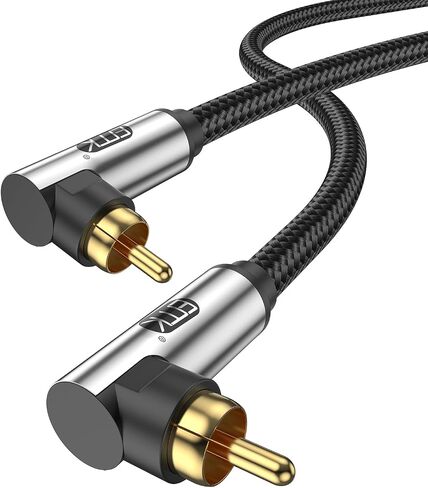 EMK 90 Degree Subwoofer Cable,RCA Male to Male Digital Coaxial Audio Cable for Television, DVD Player, Gaming Console, Projector, Speaker (10FT/3M) in Saudi Arabia