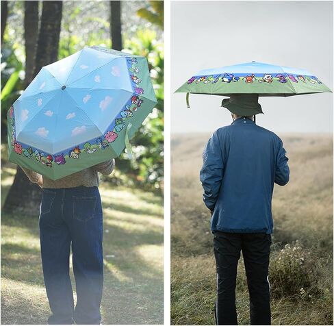 موريسو بيكسل كارتون مظلة جولف مظلة رياضية في الهواء الطلق مظلة مدمجة أوتوماتيكية مظلة سفر مقاومة للرياح للمطر والشمس للمراهقين والأطفال in Kuwait