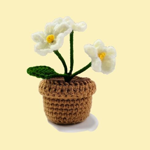 Weronique 2-Piece Myosotis Crochet Kit for Beginner, Step-by-Step Crochet Tutorial Help to Easy Get Start, DIY Crochet Knitting Material Kit Gift for Sister, Mom and Friends (Yellow) in Kuwait