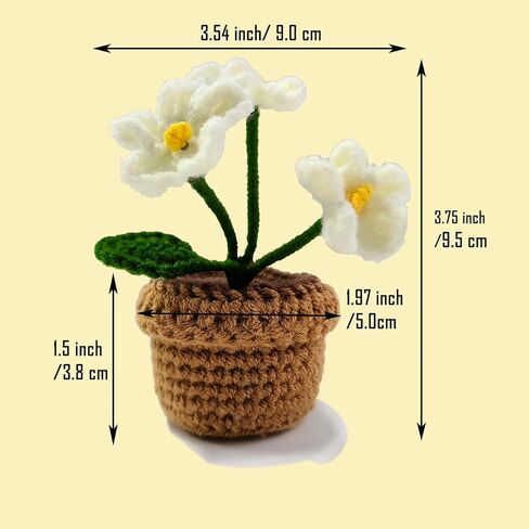 Weronique 2-Piece Myosotis Crochet Kit for Beginner, Step-by-Step Crochet Tutorial Help to Easy Get Start, DIY Crochet Knitting Material Kit Gift for Sister, Mom and Friends (Yellow) in Kuwait