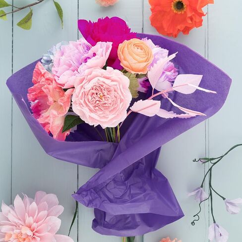 150 ورقة مناديل ورقية كبيرة لتغليف الهدايا مقاس 20 بوصة × 20 بوصة لتغليف الهدايا التي تصنعها بنفسك والحرف اليدوية وحفلات الزفاف وأعياد الميلاد (5 ألوان) in Kuwait