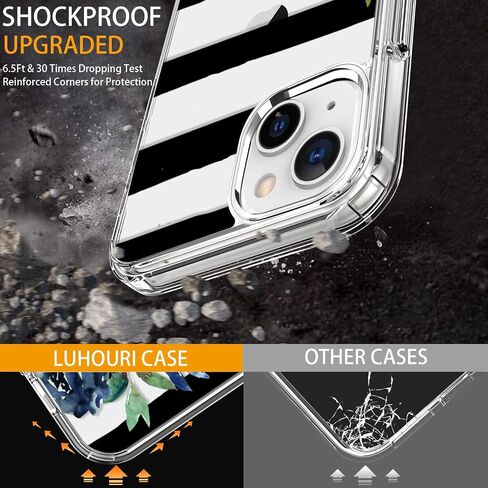LUHOURI for iPhone 15 Plus Case with Screen Protector - Crystal Clear Durable Cover - Fashionable Designs for Women and Girls - Slim Fit Shockproof Protective Phone Case 6.7",Little Ghosts in Kuwait
